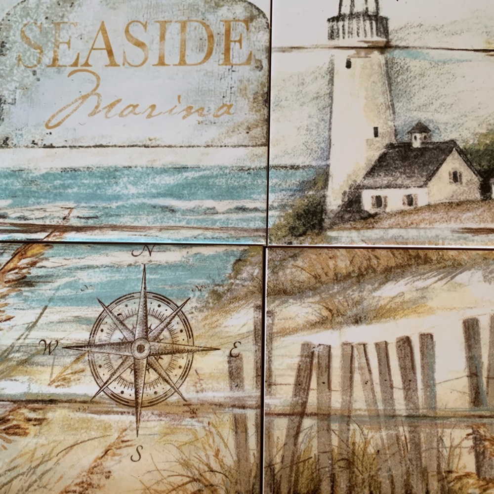 Coastal Tiled Serving Tray